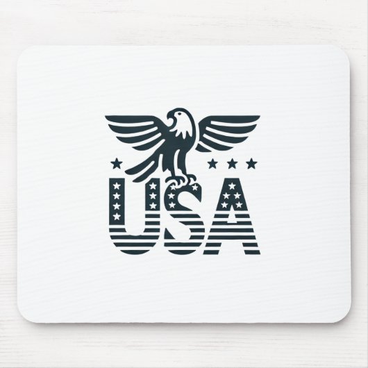 USA Eagle Patriotic Design - Stars and Stripes Sty Muismat (Voorkant)