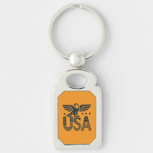 USA Eagle Patriotic Design - Stars and Stripes Sty Sleutelhanger