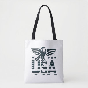 USA Eagle Patriotic Design - Stars and Stripes Sty Tote Bag