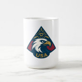 USA Eagle Pyramid Embleem - Oog van de Voorzienigh Koffiemok (Center)