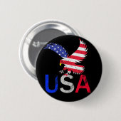 USA Eagle Ronde Button 5,7 Cm (Voorkant /achterkant)