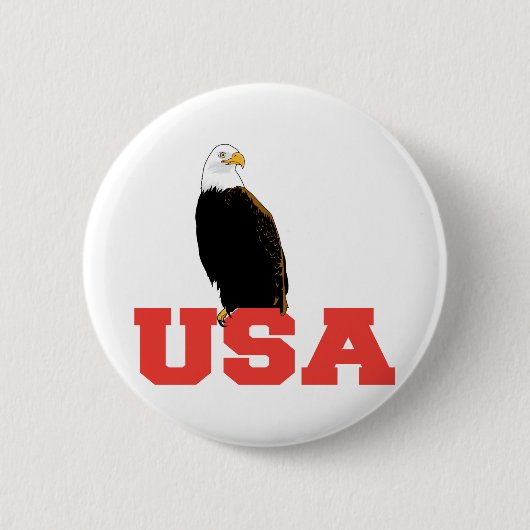 USA Eagle Ronde Button 5,7 Cm (Voorkant)