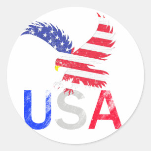 USA Eagle Ronde Sticker