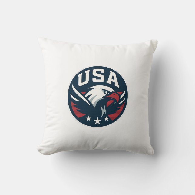 USA Eagle Roundel - Agressief sportembleem Kussen (Voorkant)
