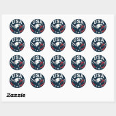 USA Eagle Roundel - Agressief sportembleem Ronde Sticker (Vel)