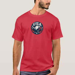 USA Eagle Roundel - Agressief sportembleem T-shirt