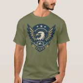 USA Eagle Shield —  vlaggenmast T-shirt (Voorkant)