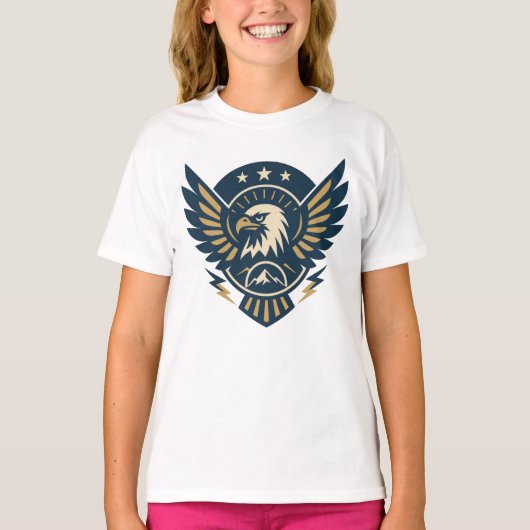 USA Eagle Shield —  vlaggenmast T-shirt (Voorkant)