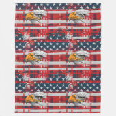USA Eagle Throw Celebrate Freedom in Cozy Style Fleece Deken (Voorkant)