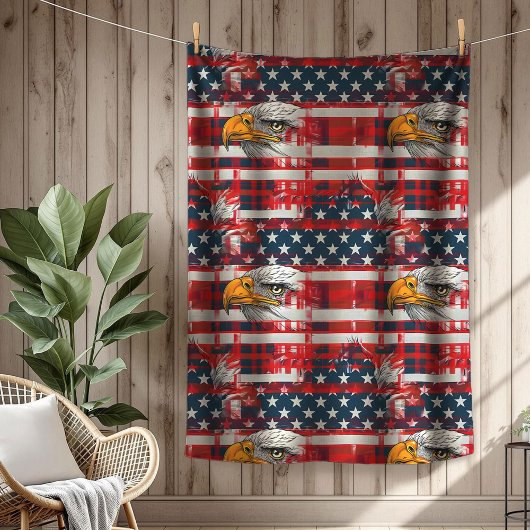 USA Eagle Throw Celebrate Freedom in Cozy Style Fleece Deken