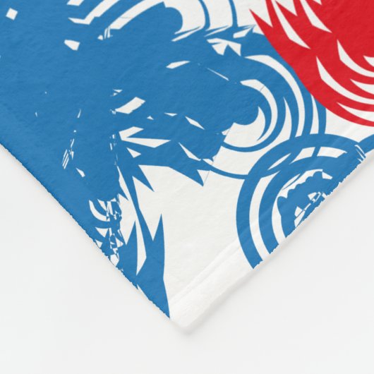 USA/EEUU FLAG SIMPLIFIED TEXT BY MASANSER PIXELAT FLEECE DEKEN (Hoek)