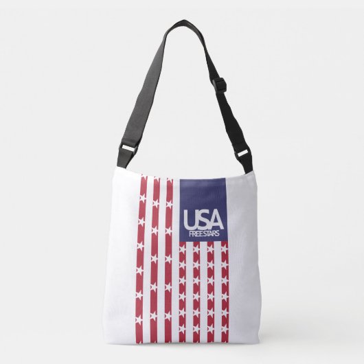 USA/EEUU FREE STARS FLAG BY MASANSER PIXELAT CROSSBODY TAS (Voorkant)