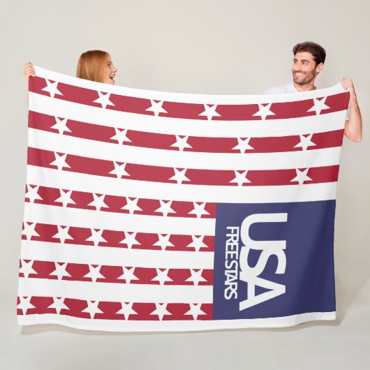 USA/EEUU FREE STARS FLAG BY MASANSER PIXELAT FLEECE DEKEN (In situ)