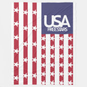USA/EEUU FREE STARS FLAG BY MASANSER PIXELAT FLEECE DEKEN (Voorkant)