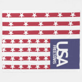 USA/EEUU FREE STARS FLAG BY MASANSER PIXELAT FLEECE DEKEN (Voorkant (Horizontaal))