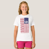 USA/EEUU FREE STARS FLAG BY MASANSER PIXELAT T-SHIRT (Voorkant volledig)
