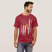  USA Electric American Flag Lineman Cool T-shirt (Voorkant volledig)