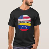 USA en Venezuela  vlaggen Ja ik ben allebei van T T-shirt (Voorkant)