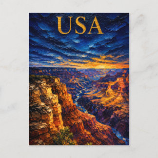 USA: Epic Sunset Grand Canyon Art Souvenir Briefkaart