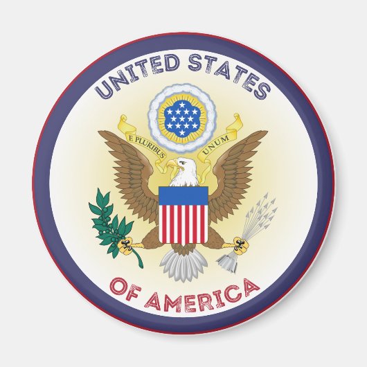 USA-erfgoedembleem Magneet (Voorkant)
