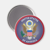 USA-erfgoedembleem Magneet (Voorkant / Achterkant)