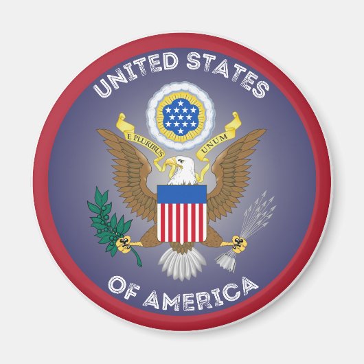 USA-erfgoedembleem Magneet (Voorkant)