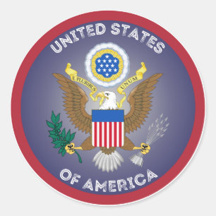 USA-erfgoedembleem Ronde Sticker