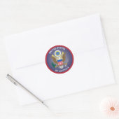 USA-erfgoedembleem Ronde Sticker (Envelop)