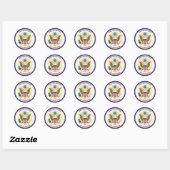 USA-erfgoedembleem Ronde Sticker (Vel)