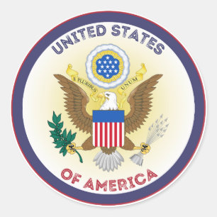 USA-erfgoedembleem Ronde Sticker