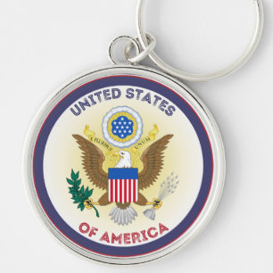 USA-erfgoedembleem Sleutelhanger