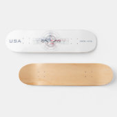 USA Estd. 1776 Persoonlijk Skateboard (Horizontaal)