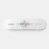 USA Estd. 1776 Persoonlijk Skateboard (Horizontaal)
