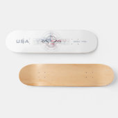 USA Estd. 1776 Persoonlijk Skateboard (Horizontaal)