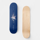 USA Estd. 1776 Persoonlijk Skateboard (Voorkant)