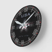 USA Estd. 1776 Romeinse nrs.  Ronde Klok (Hoek)