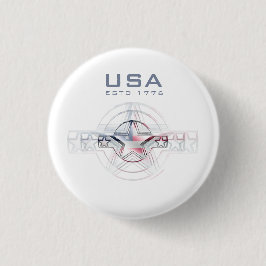 USA Estd. 1776 Ronde Button 3,2 Cm
