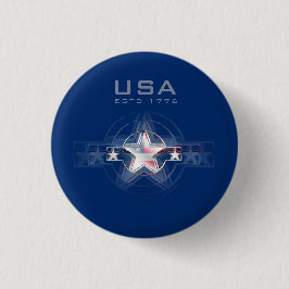 USA Estd. 1776 Ronde Button 3,2 Cm