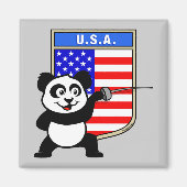 USA Fencing Panda Magneet (Voorkant)