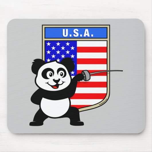 USA Fencing Panda Muismat (Voorkant)