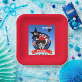 USA Fighter Jet Pilot Verjaardagsfeestje Papier Bo Papieren Bordje (Feest)