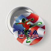 USA Figure Skating Groot Ronde Button 7,6 Cm (Voorkant /achterkant)