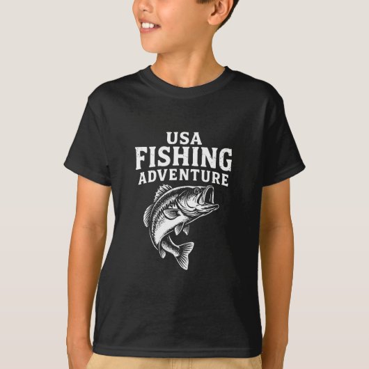 USA Fishing Adventure T-shirt (Voorkant)