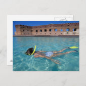 USA, FL, Florida Keys, Fort Jefferson, 1846, Briefkaart (Voorkant / Achterkant)