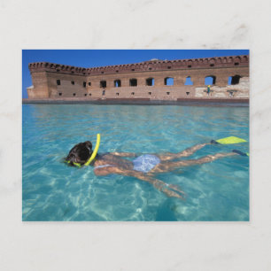 USA, FL, Florida Keys, Fort Jefferson, 1846, Briefkaart