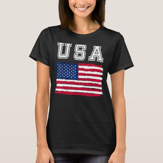 USA flag 4th of july us day of independence T-shirt (Voorkant)