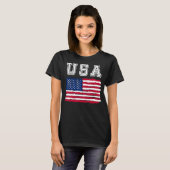 USA flag 4th of july us day of independence T-shirt (Voorkant volledig)