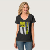USA Flag 911 Dispatcher Mom Dispatch Operator 911  T-shirt (Voorkant volledig)