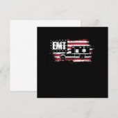 USA Flag Ambulance EMT EMS Doctor First Aid Parame Kaart (Voorkant / Achterkant)