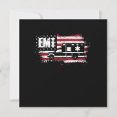 USA Flag Ambulance EMT EMS Doctor First Aid Parame Kaart (Voorkant)